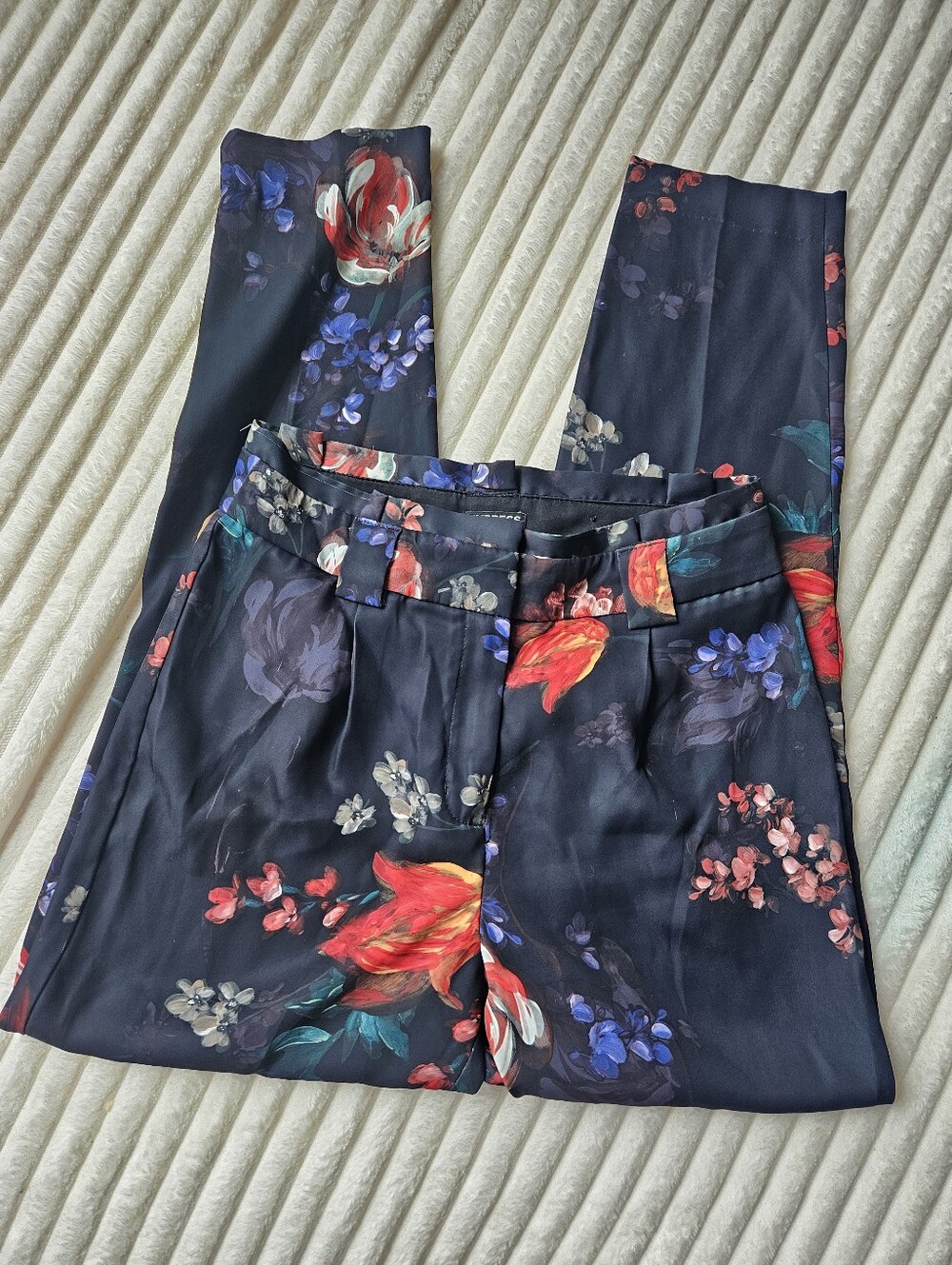 Express Navy Floral Women's Dress Pants